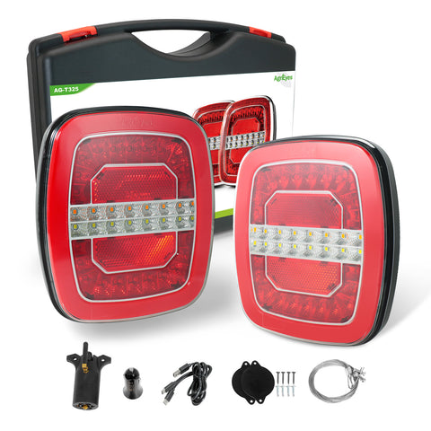 AgriEyes T325 Wireless Magnetic Trailer Light With Emergency Warning Lights