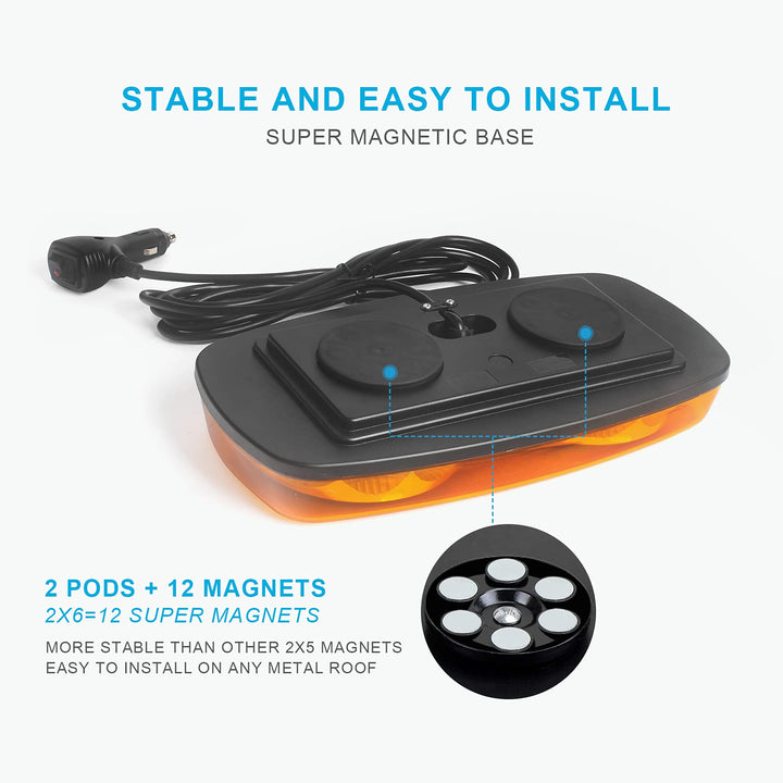 AgriEyes W12D magnetic led strobe light bar Agrieyes Strobe Light Bar: The Ideal Choice for Emergency Vehicles