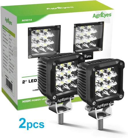Agrieyes 2pcs LED Work Light mini spot lights for off-road vehicles, motorcycle,truck, tractor